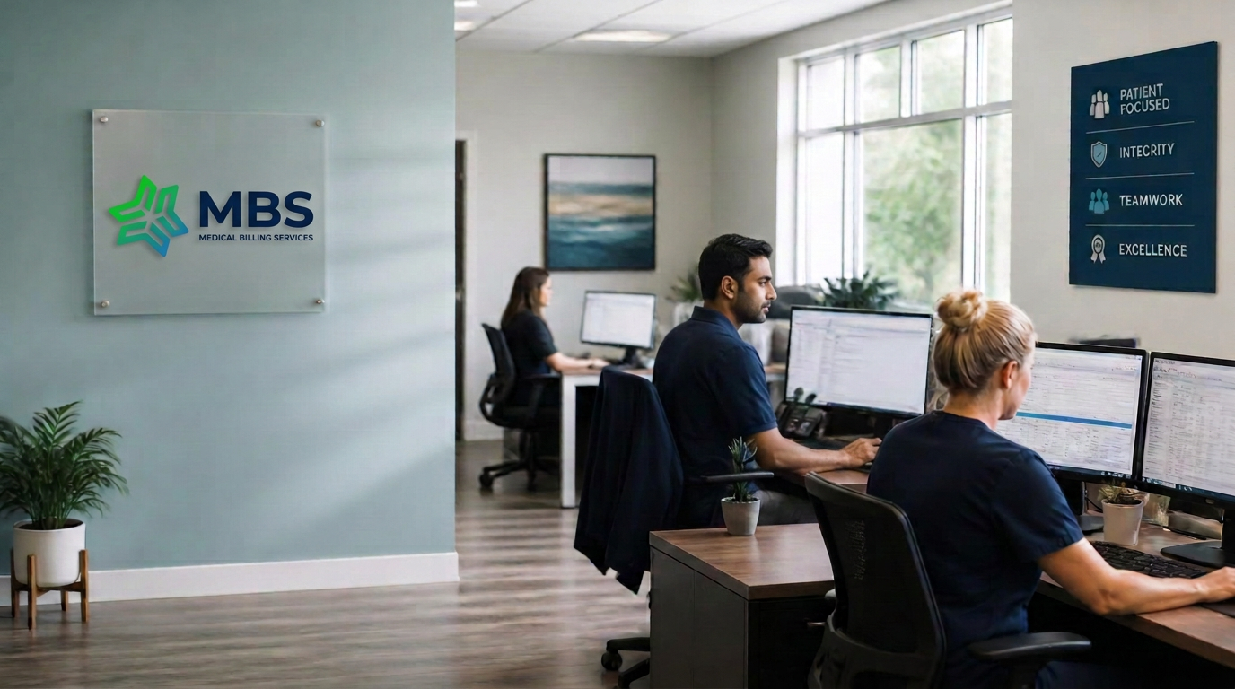 Medical billing operations team at work